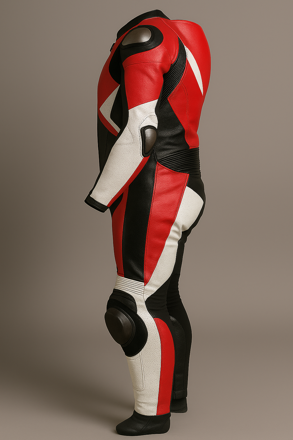 Red Moter Bike Leather suit