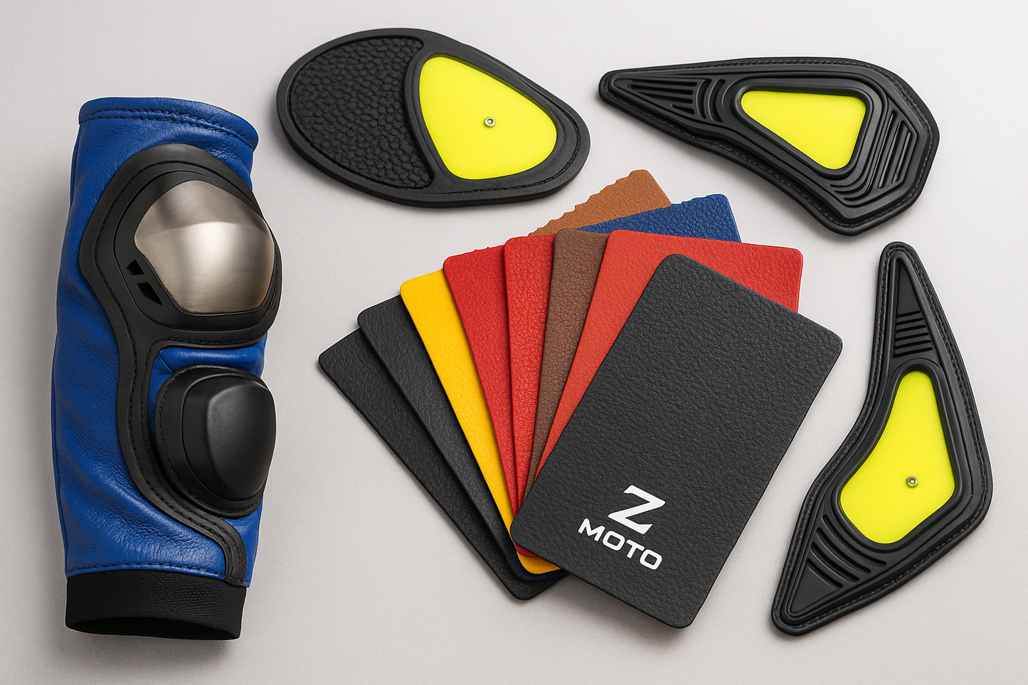 Premium Custom Motorbike Leather Color Swatches & CE Armour Kit
