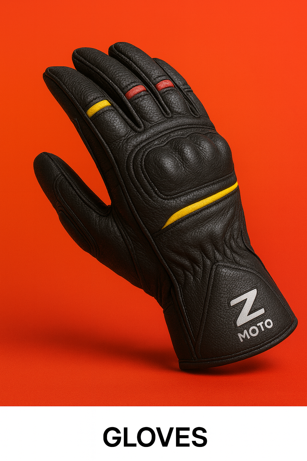 Riding gloves with Z Moto logo
