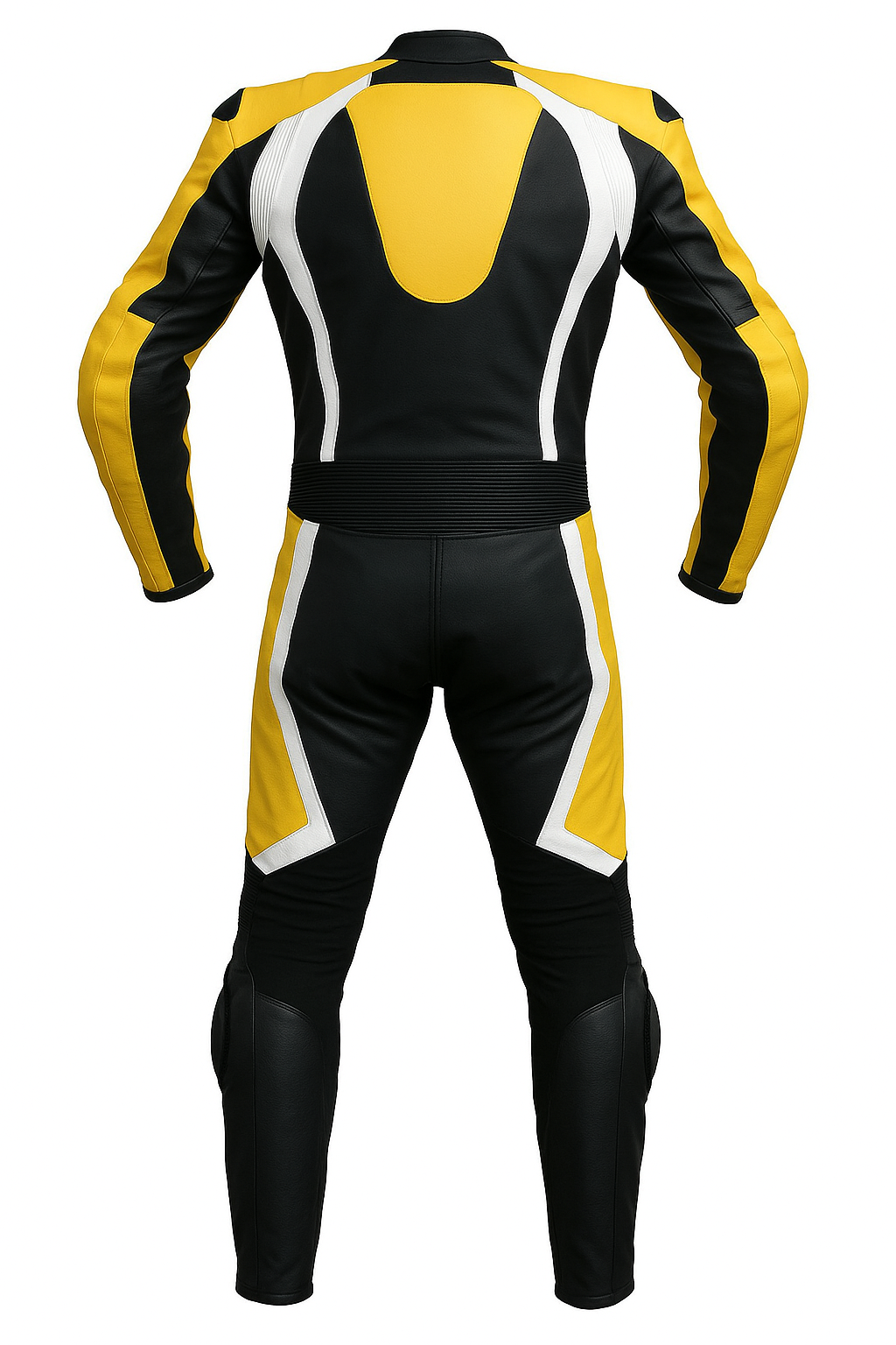 Yellow Moter Bike Leather Suit