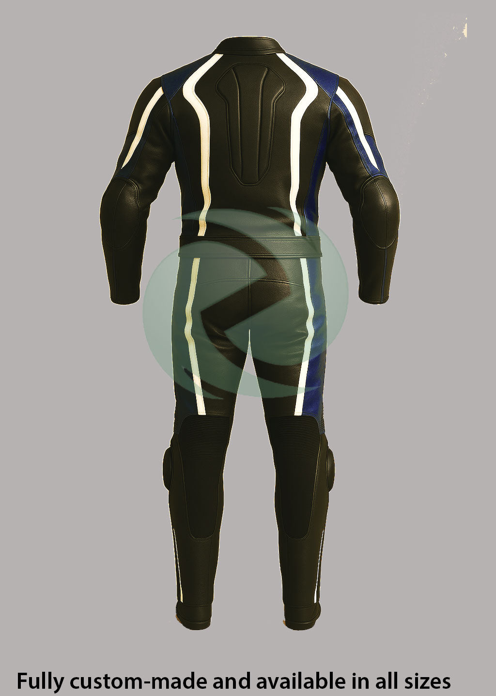 ZENS BlueStrike Black & Blue Custom Motorbike Leather Suit