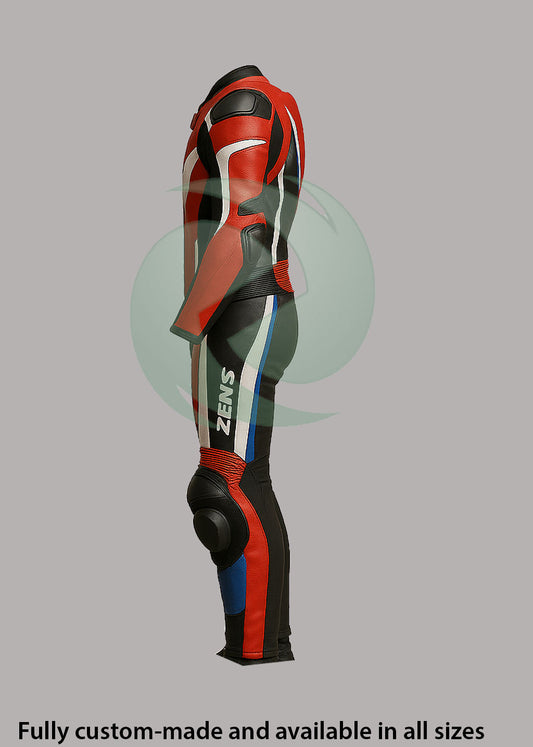 Stealth Black & Red 1-Piece Motorbike Race Suit