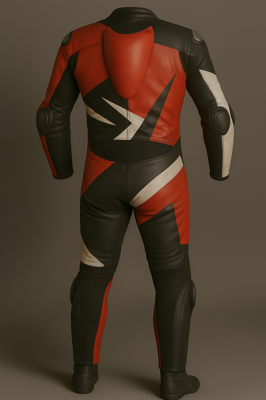 Red Moter Bike Leather suit