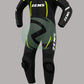 Stealth Black & Neon Yellow 1-Piece Motorbike Race Suit
