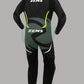 Stealth Black & Neon Yellow 1-Piece Motorbike Race Suit