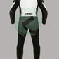 Sleek Black & White 2-Piece Motorbike Leather Suit