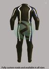 ZENS BlueStrike Black & Blue Custom Motorbike Leather Suit