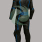 Dynamic Black & Blue 1-Piece Motorbike Leather Race Suit