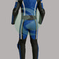 High-Viz Blue & Black 1-Piece Motorbike Race Suit