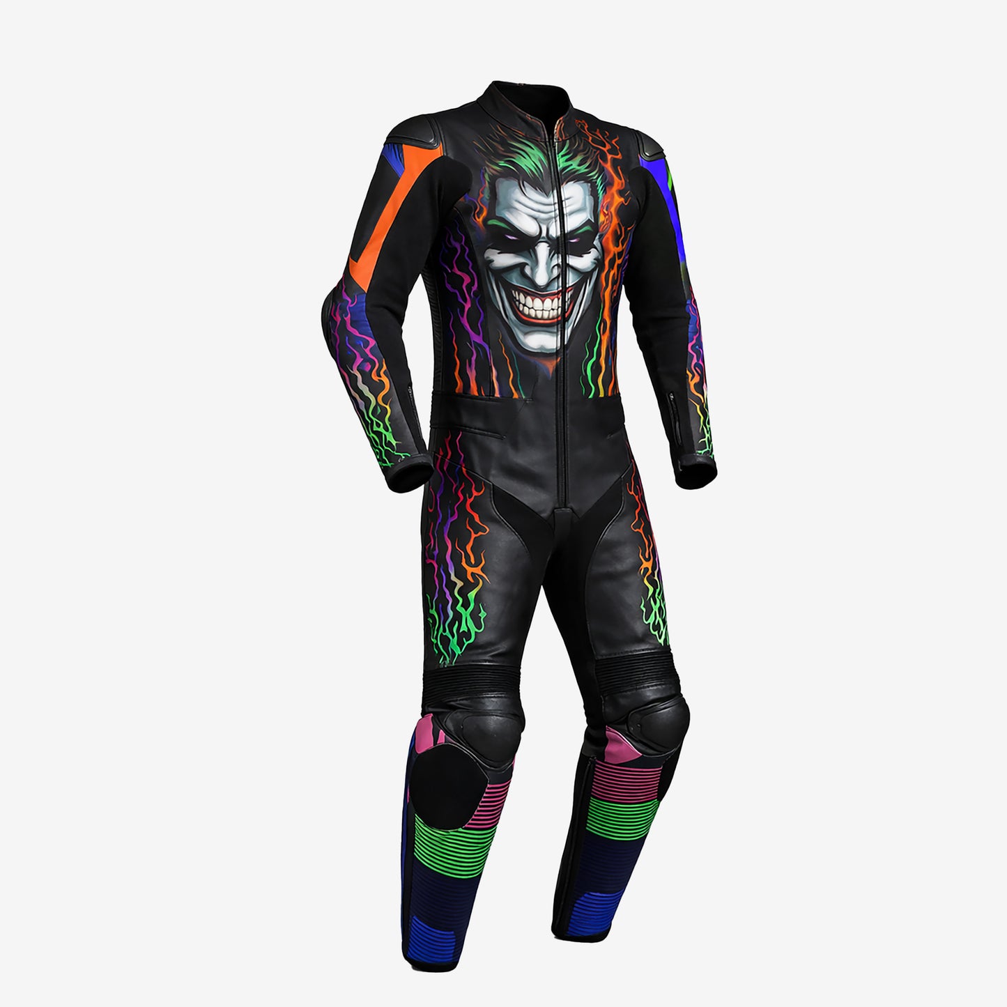 Z MOTO One-Piece Motorbike Leather Suit inspired by joker