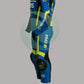 Pro-Grade Blue & Neon Yellow 1-Piece Motorbike Race Suit