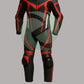 Stealth Black & Red 1-Piece Motorbike Race Suit
