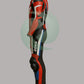 Stealth Black & Red 1-Piece Motorbike Race Suit