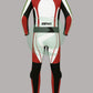 High-Viz Red & Black 2-Piece Motorbike Leather Suit
