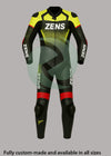 Sparco-Style Black & Neon Yellow 1-Piece Motorbike Race Suit