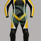 High-Viz Yellow & Black 1-Piece Motorbike Race Suit