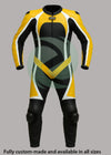 High-Viz Yellow & Black 1-Piece Motorbike Race Suit