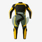 Extreme High-Viz Yellow & Black 1-Piece Motorbike Race Suit
