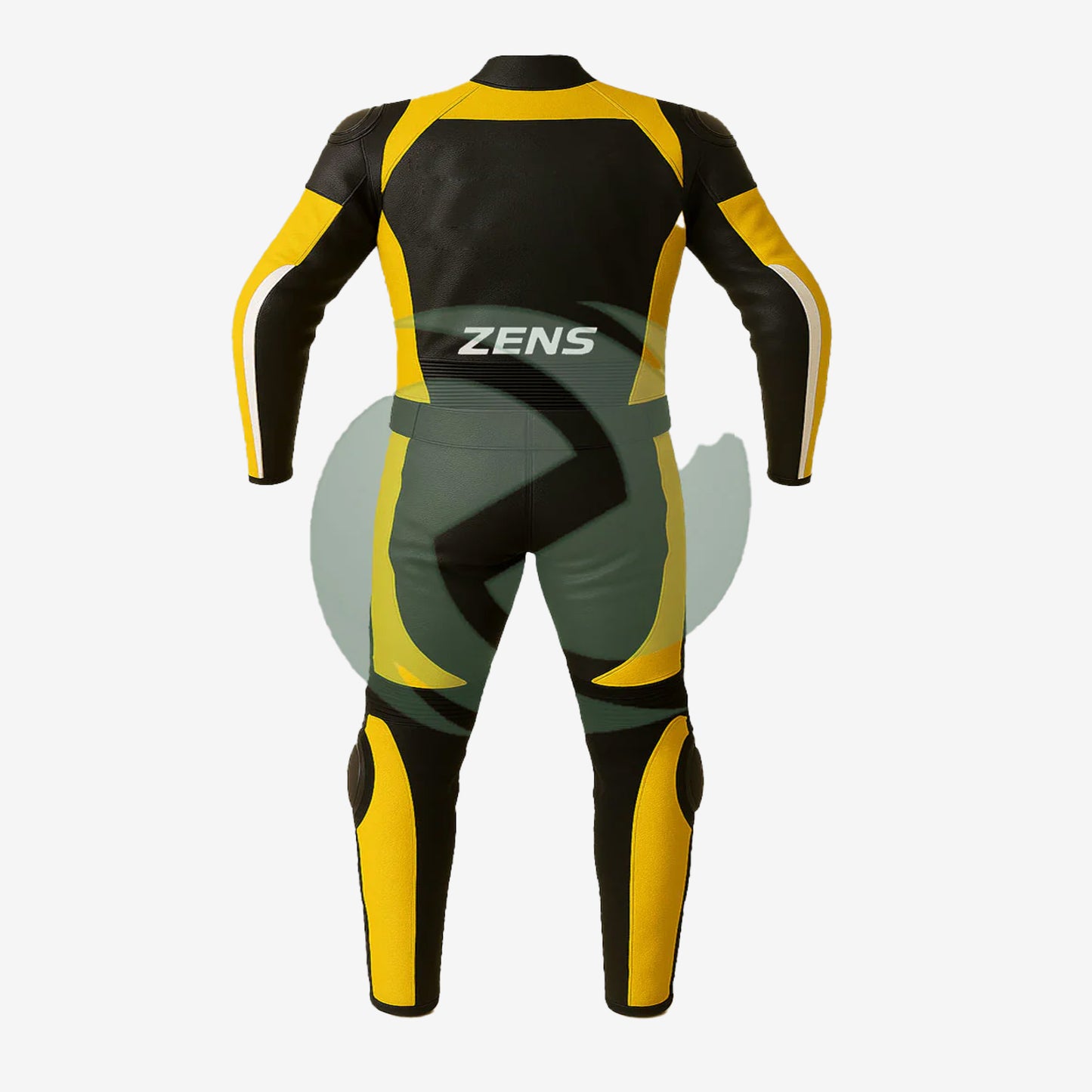 Extreme High-Viz Yellow & Black 1-Piece Motorbike Race Suit