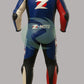 Multi-Color Blue, Red & White 1-Piece Motorbike Race Suit